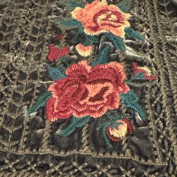 Johnny Was  Tilda Velvet V-Neck PonchoTunic “Storm Grey” NWT oversized - Picture 10 of 13